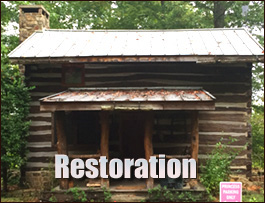 Historic Log Cabin Restoration  Tuxedo, North Carolina